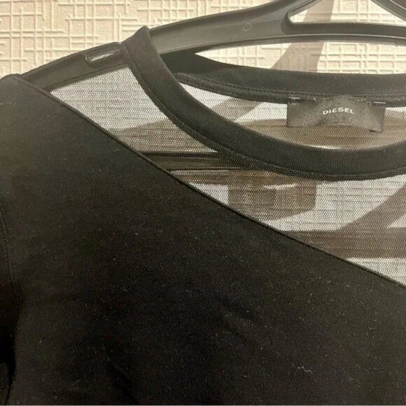 Diesel Mesh Panel Cutout Elbow Mini Dress - Picture 5 of 8